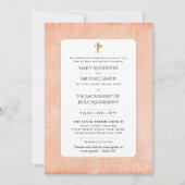 Invitation Mariage de messe nuptiale catholique en terre cuit (Devant)