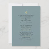 Invitation Mariage de messe nuptiale catholique Sage Green (Devant)