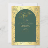 Invitation Mariage de Messe Nuptiale Catholique Vert (Dos)