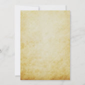 Invitation Mariage de messe nuptiale catholique vintage parch (Dos)