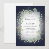 Invitation Mariage de minuit au eucalyptus (Devant / Derrière)