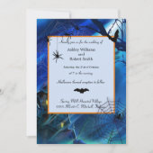 Invitation Mariage de minuit bleu plat Halloween (Devant)