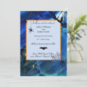 Invitation Mariage de minuit bleu plat Halloween (Debout devant)
