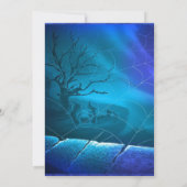 Invitation Mariage de minuit bleu plat Halloween (Dos)