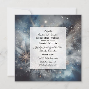 Invitation Mariage de minuit d'hiver céleste