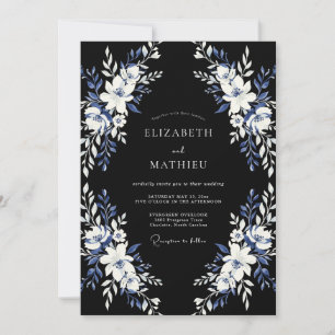Invitation Mariage de minuit gothique noir