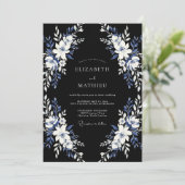 Invitation Mariage de minuit gothique noir (Debout devant)