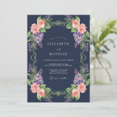 Invitation Mariage de minuit pourpre wisteria (Debout devant)
