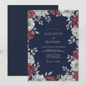 Invitation Mariage de minuit Ruby Rose (Devant / Derrière)