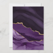 Invitation Mariage de mise à jour de l'Agate Purple et Gold (Dos)
