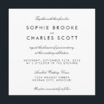 Invitation mariage de Modèle simple chic de 5,25 pouces Carré<br><div class="desc">modèle faire-part de mariage carré. Changez le texte à votre propre et cliquez sur "Customiser" pour modifier les polices,  la couleur du texte,  la couleur de l'arrière - plan,  et ajoutez vos propres designs ou photos.</div>