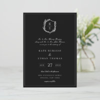 Mariage de monogramme de crête botanique