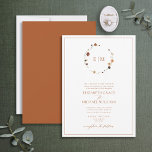 Invitation Mariage de monogramme de crête Florale Orange Brûl<br><div class="desc">Vous préparez-vous pour le grand jour ? Assurez-vous de commencer votre mariage à bien planifier avec ce magnifique Faire-part de mariage de Monogramme Formal Burnt Orange Floral Crest! Son design minimaliste mais élégant dans une belle teinte orange brûlée permettra à votre faire-part spéciale de se démarquer de la foule. L'exquise...</div>