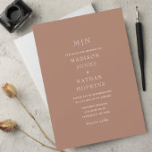 Invitation Mariage de monogramme de gabarit minimal