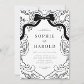 Invitation Mariage de monogramme de la crête de corbeau de co (Devant)