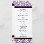 Invitation Mariage de monogramme de la marine (Devant / Derrière)