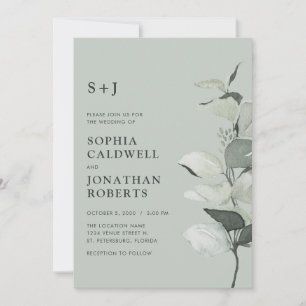 Invitation Mariage de monogramme de l'échelle de code QR Euca
