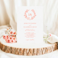 Mariage de monogramme de pêche
