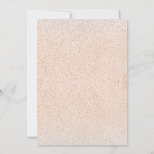 Invitation Mariage de monogramme de plage de sable et d'océan (Dos)