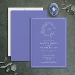 Invitation Mariage de monogramme de poitrine feutrée moderne<br><div class="desc">Nous aimons cette faire-part de mariage moderne et branchée ! Simple, élégant et oh-so-joli, il présente une couronne feuilletée dessinée à la main encerclant un monogramme mariage moderne. Il est personnalisé en typographie élégante, et accentué par la calligraphie lettrée à la main. Enfin, il est taillé dans un cadre délicat....</div>