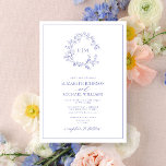 Invitation Mariage de monogramme de poitrine feutrée moderne<br><div class="desc">Nous aimons cette faire-part de mariage moderne et branchée ! Simple, élégant et oh-so-joli, il présente une couronne feuilletée dessinée à la main encerclant un monogramme mariage moderne. Il est personnalisé en typographie élégante, et accentué par la calligraphie lettrée à la main. Enfin, il est taillé dans un cadre délicat....</div>