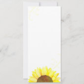 Invitation Mariage de monogramme de tournesol du Sud (Dos)