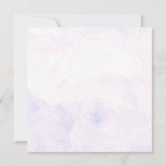 Invitation Mariage de monogramme d'Hydrangée violette (Dos)