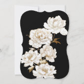 Invitation Mariage de Monogramme d'or blanc (Dos)