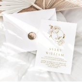 Invitation Mariage de Monogramme d'or blanc