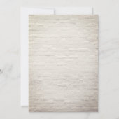 Invitation Mariage de monogramme en briques blanches (Dos)