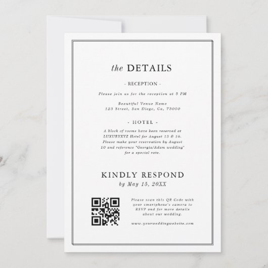 Invitation Mariage de monogramme et d'esperlugraphie tout-en- (Dos)