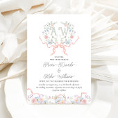 Invitation Mariage de monogramme Fleur sauvage Whmiste Crest
