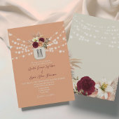 Invitation Mariage de monogramme floral Boho
