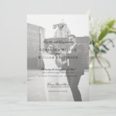 Invitation Mariage de monogramme minimaliste moderne (Debout devant)