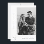 Invitation Mariage de monogramme noir et blanc minimaliste Bo<br><div class="desc">Voici le Faire-part de mariage minimaliste Boho noir et blanc Monogram,  parfait pour le couple moderne à la recherche de sophistication et de romantisme. Cette invitation présente un design minimaliste noir et blanc,  mettant en valeur une belle photo d'un couple.</div>
