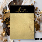 Invitation Mariage de monogramme officiel noir et or