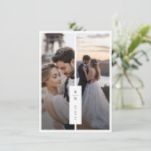 Invitation Mariage de monogramme photo moderne classique (Debout devant)