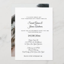Mariage de monogramme photo simple minimaliste