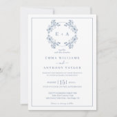 Invitation Mariage de monogramme Vintage formel (Devant)