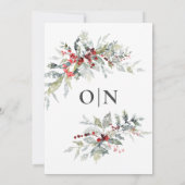 Invitation Mariage de monographie botanique des baies d'hiver (Dos)