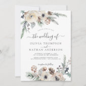 Invitation Mariage de monographie botanique du pin rustique d (Devant)