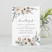 Invitation Mariage de monographie botanique du pin rustique d (Debout devant)