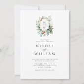 Invitation Mariage de monographie de Noël (Devant)