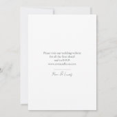 Invitation Mariage de monographie florale verte à menthe douc (Dos)