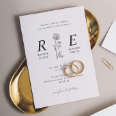 Invitation Mariage de monographie romane intemporel