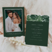 Invitation Mariage de Monstera Tropical Enregistrer la date