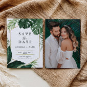 Invitation Mariage de Monstera Tropical Enregistrer la date