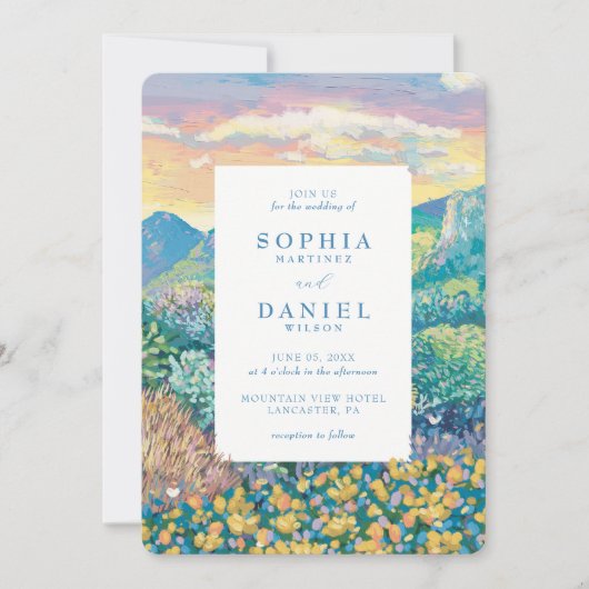 Invitation Mariage de montagne (Devant)