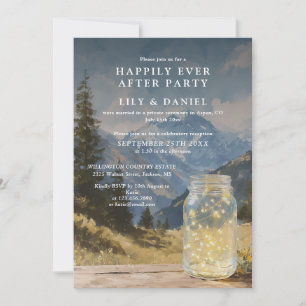 Invitation Mariage de Montagne au Pot Mason Réception