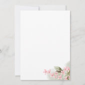 Invitation Mariage de montagne aux fleurs roses (Dos)